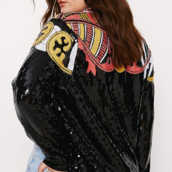 NWT NASTY GYAL COUNTRY STAR SEQUIN SHIRT SIZE US14 - Picture 2 of 6